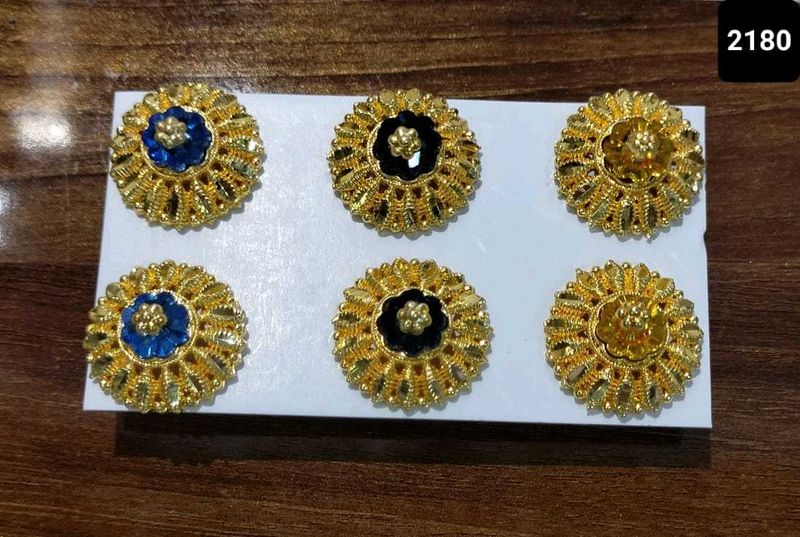 Vintage Gold Tone Flower Earrings