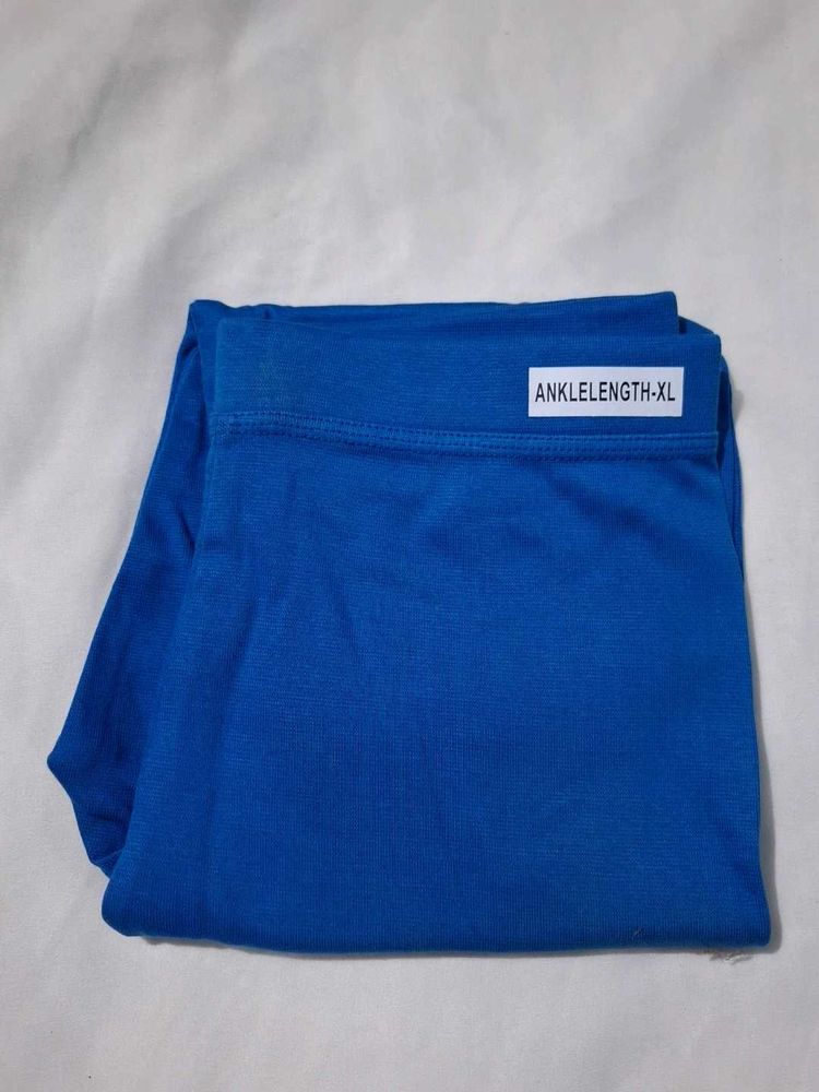 Blue Ankle Length Leggings