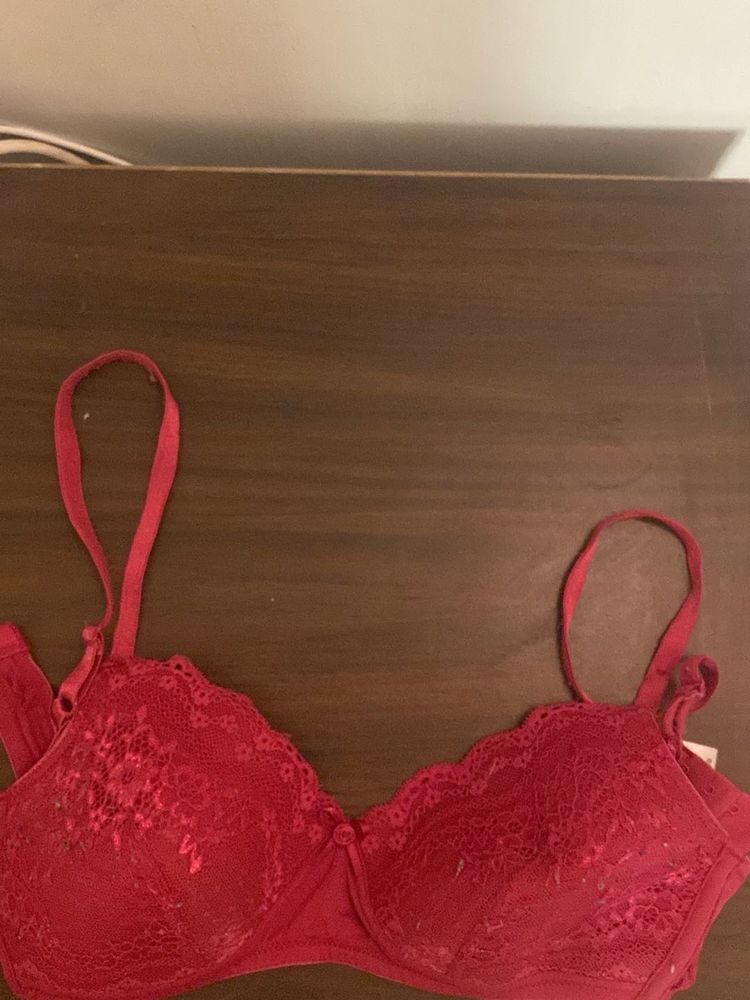 Red Lace Bra