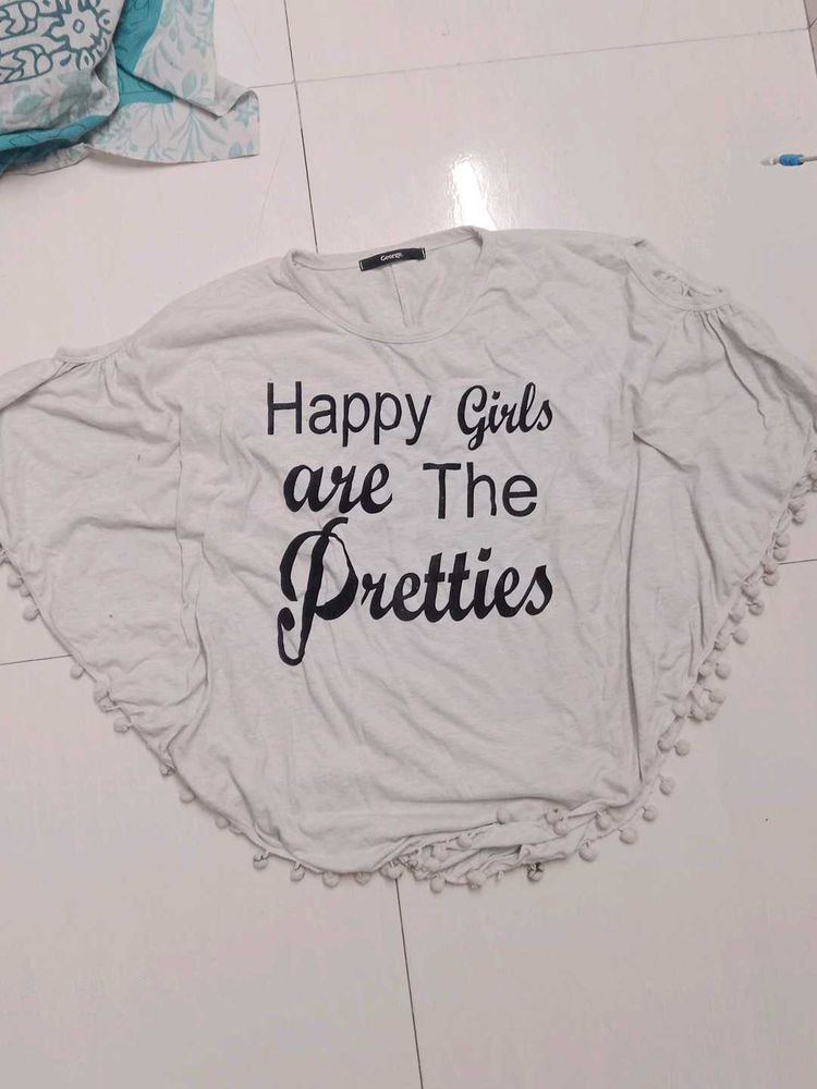 Crop Top With Office Sholder