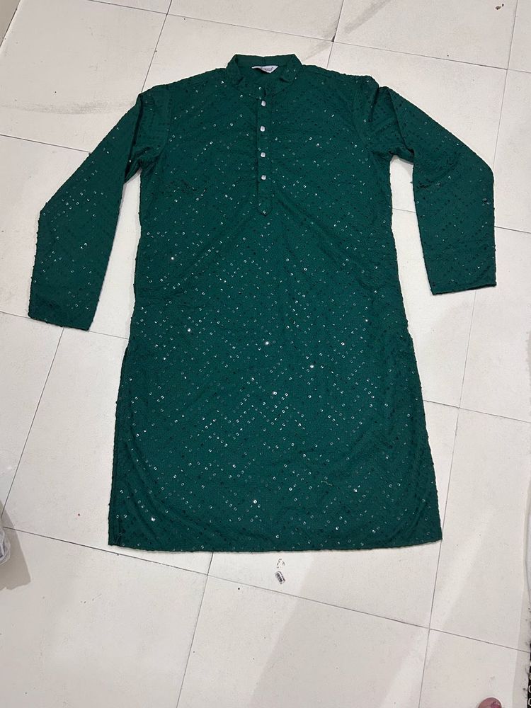 Elegant Green Kurta  set man