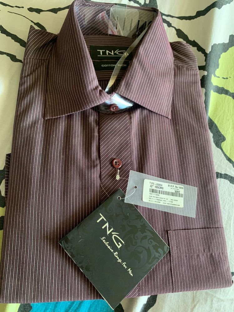 Brand New Wine Colour Formal Shirt