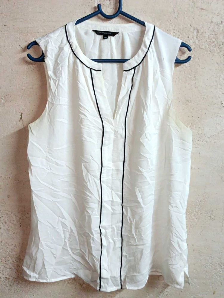 Women&#39;s Summer Fashion Top Sleeveless White