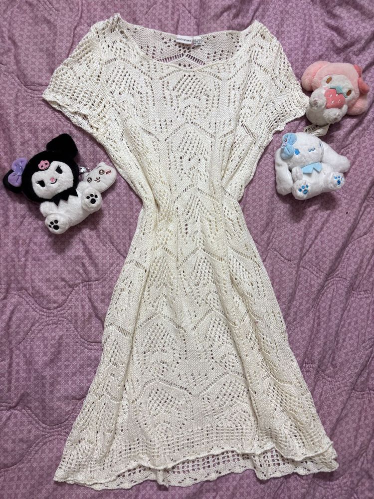 BODYFLIRT CROCHET Knit Mini Dress