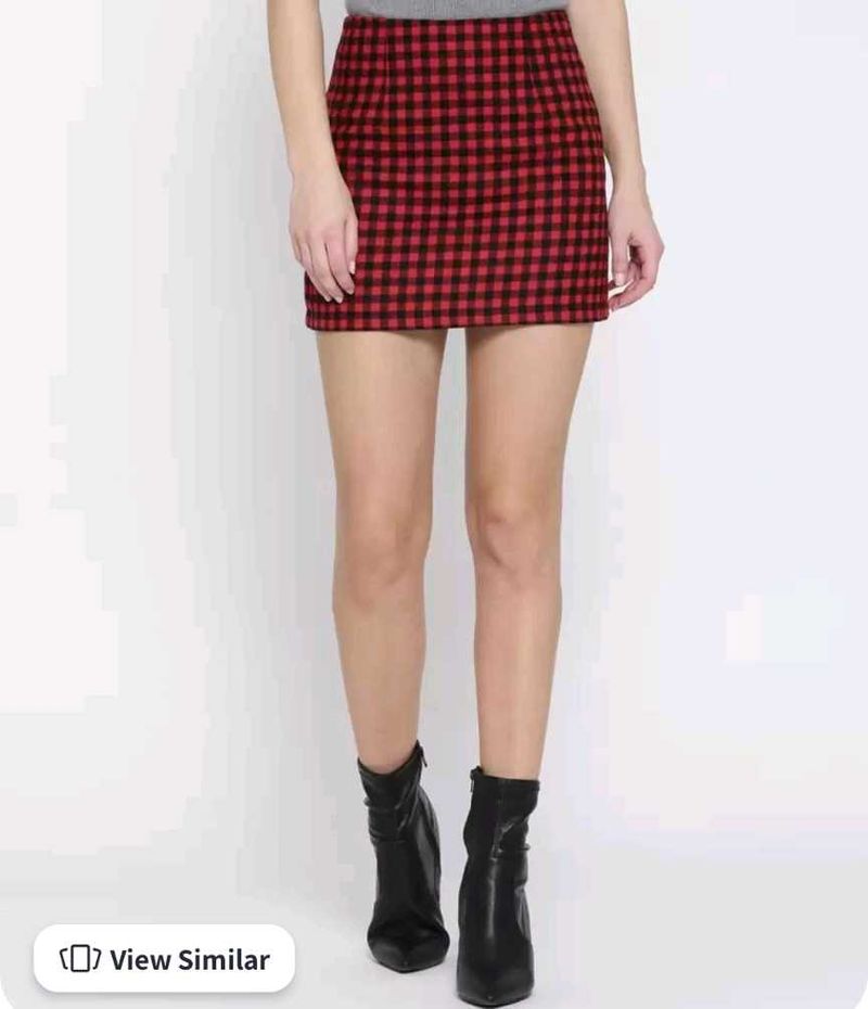 Forever 21 Checked Mini Pencil Skirt