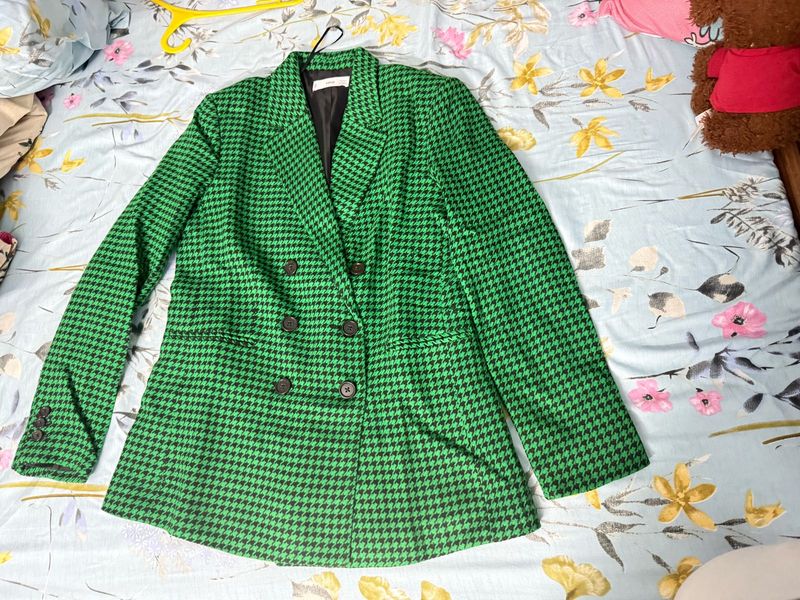 Mango Handshooth Double Beast Blazer Size M