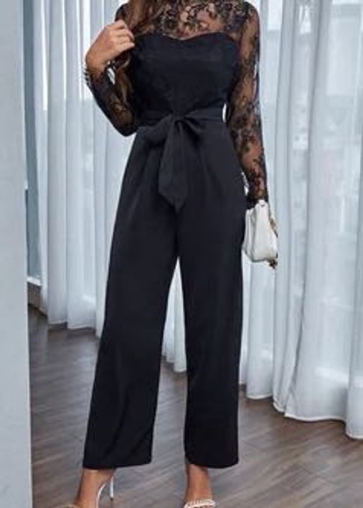 Urbanic Black Tie Up Jumpsuit