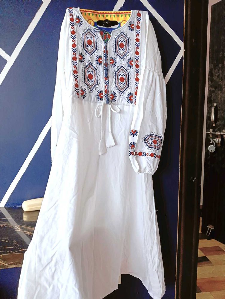 White Embroidered Dress