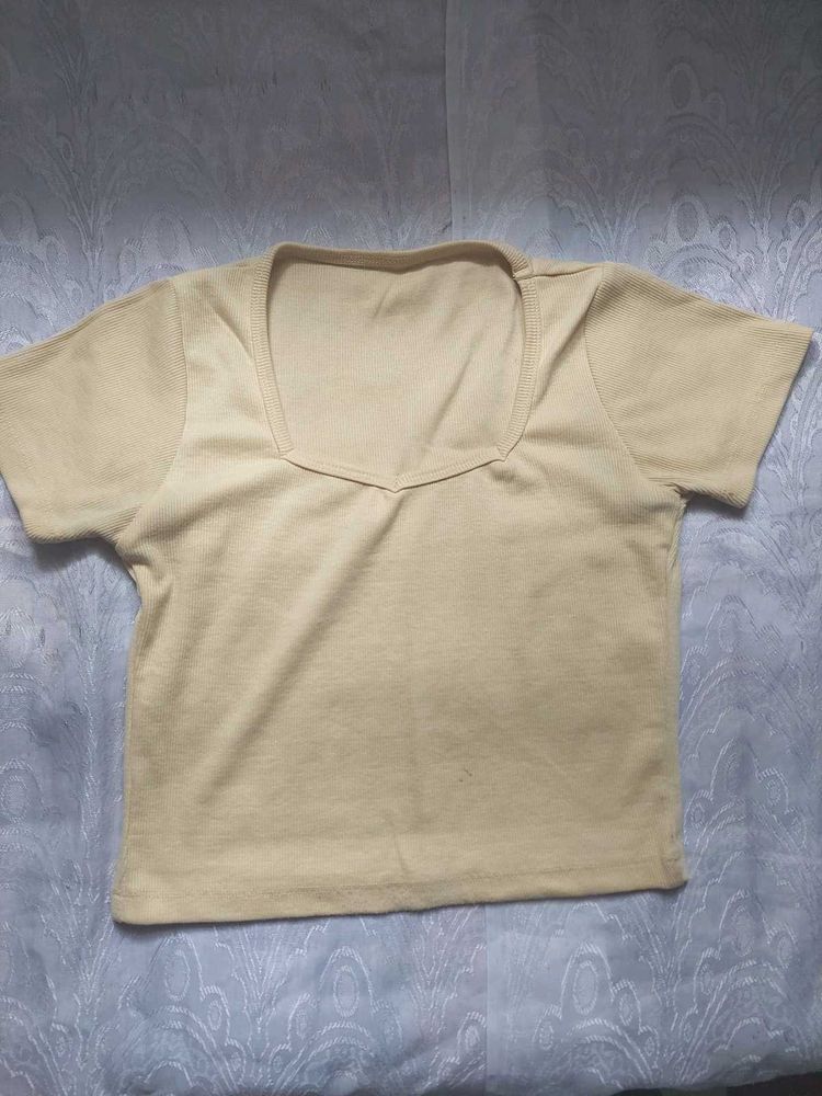 Yellow Crop Top