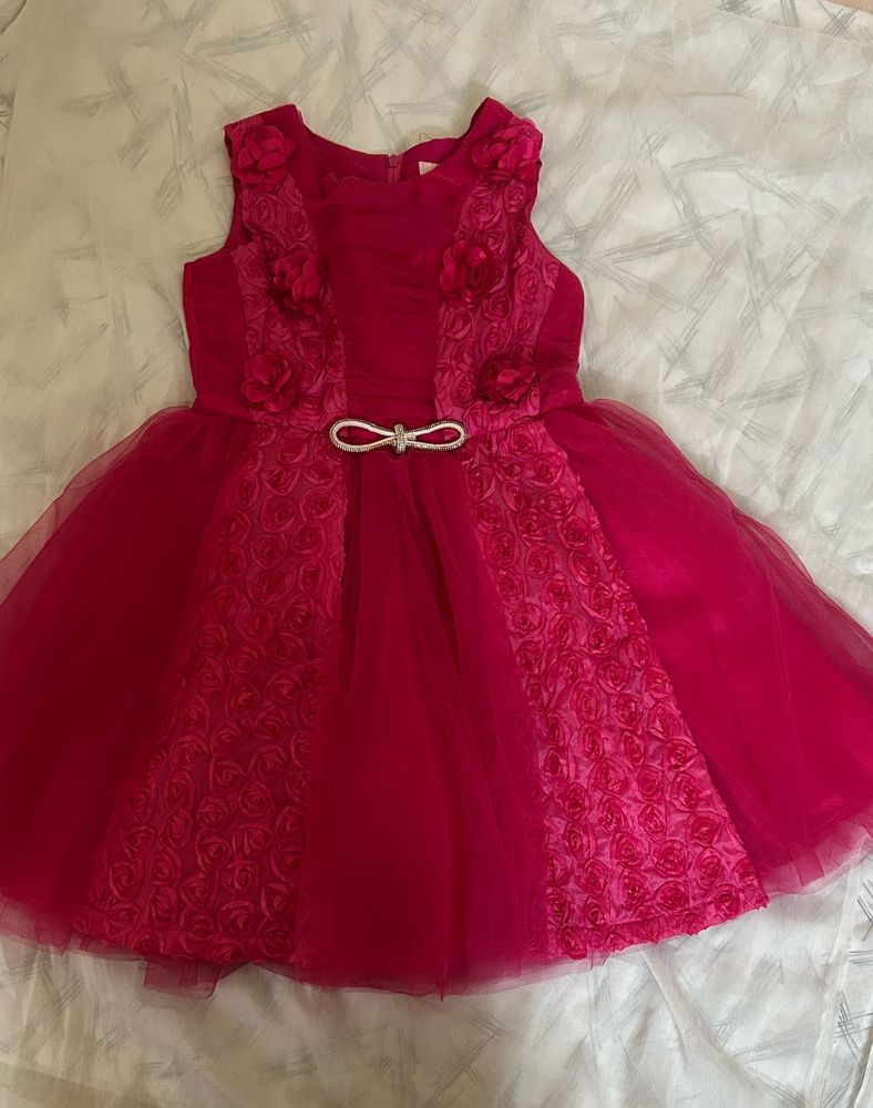 Cute Pink Flower Girl Dress