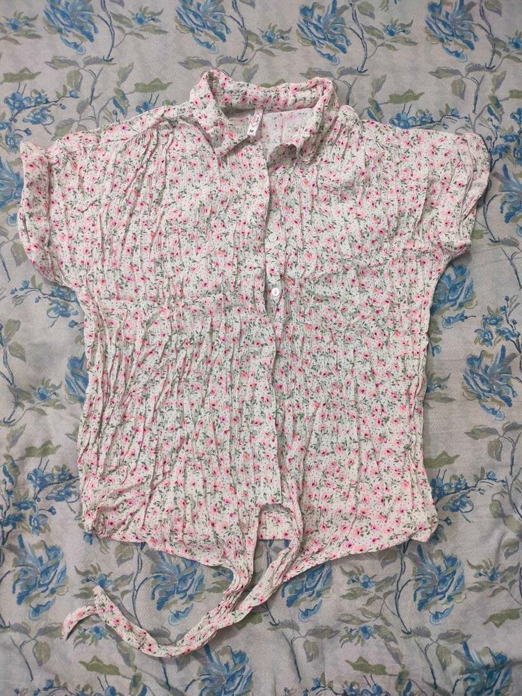 Floral Crumbled Shirt🌷