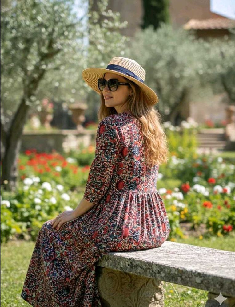 RIITIH Floral Maxi Dress L