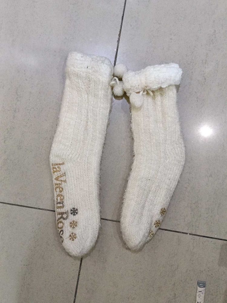 Cozy White Socks ( free size
