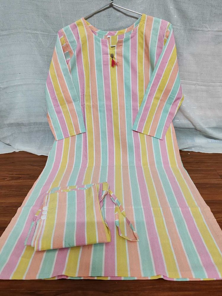 Striped Kurta Set