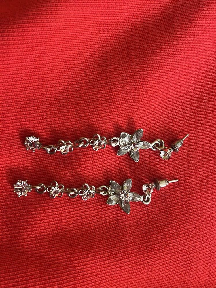 Silver Plated Long Ear Rings