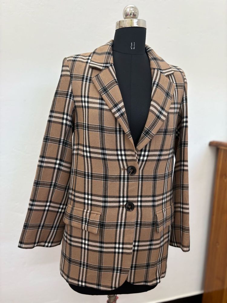 H&amp;M Plaid Blazer