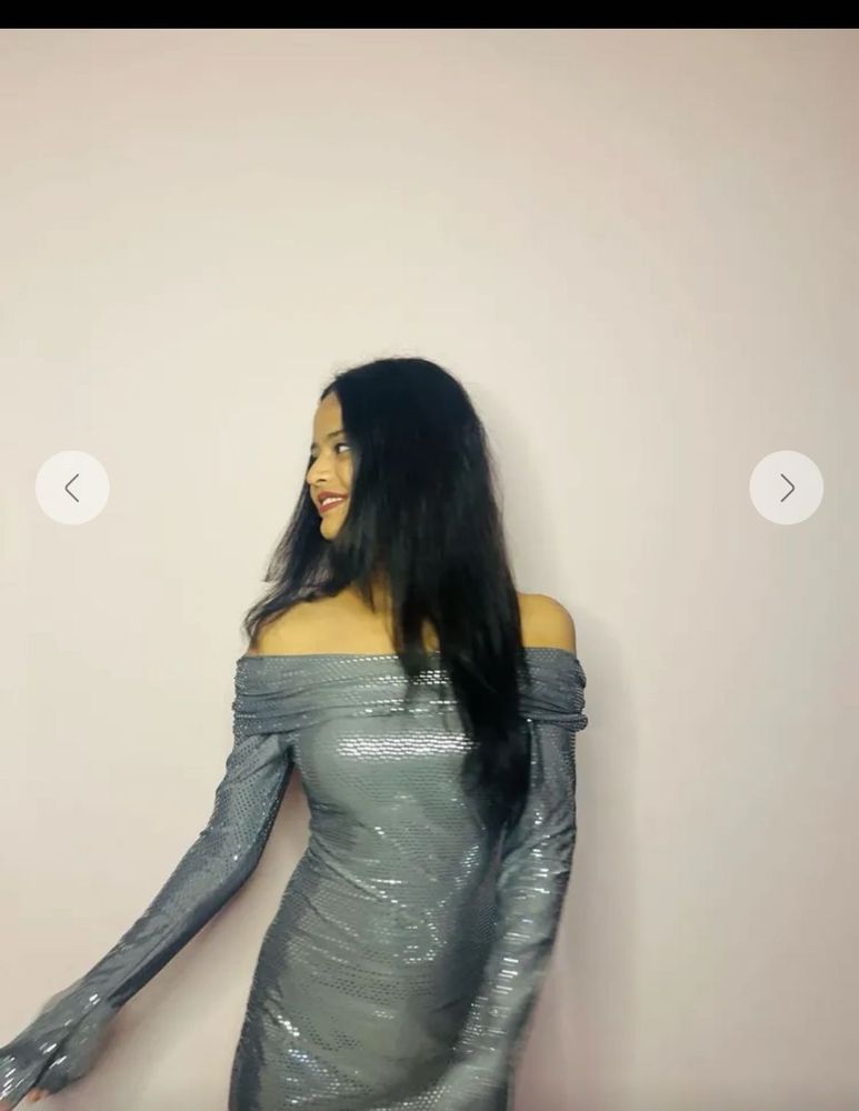 Newme Silver Embellised Dress