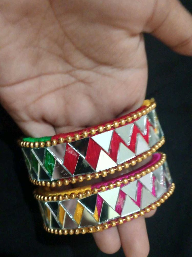 mirror work bangles