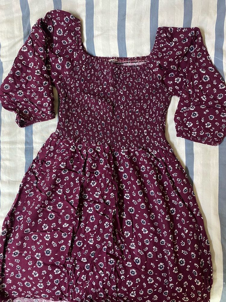 Floral Print Mini Dress