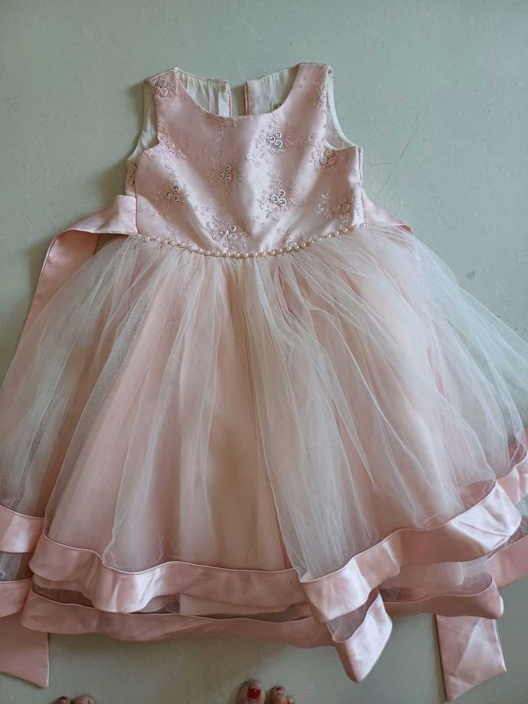 Peach Beautiful Frock