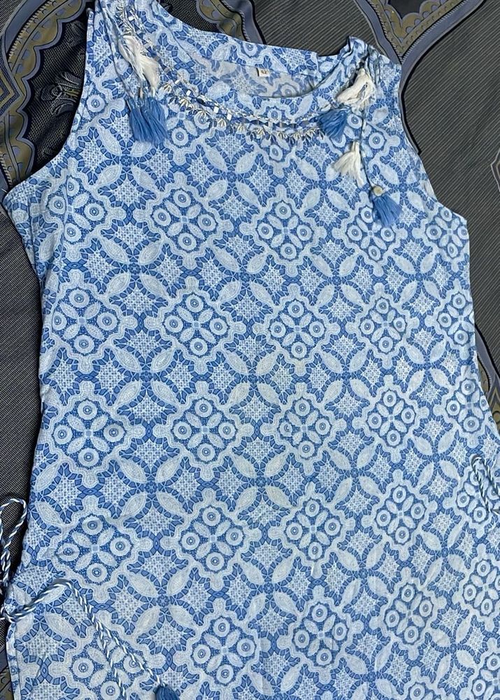 Blue Printed Kurta