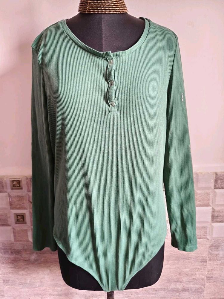 🎁Buy 1, Get 1 Free🎁XL/ 2XL Green Bodysuit Top