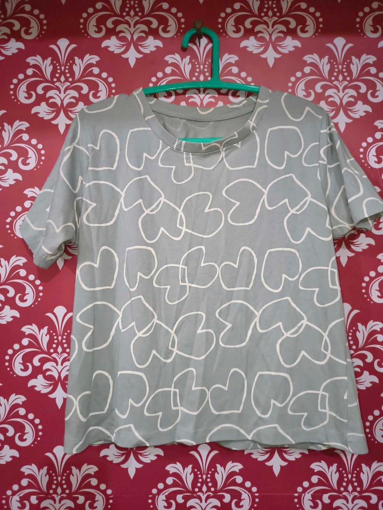 Heart Print T-Shirt