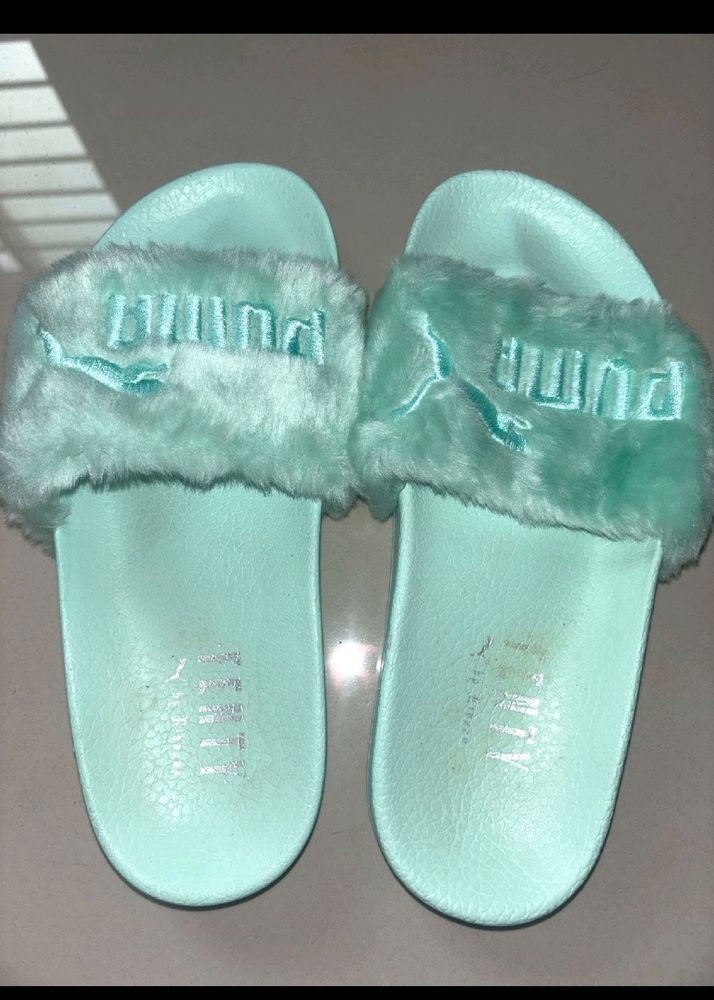 Puma Fenty Fur Slides Mint