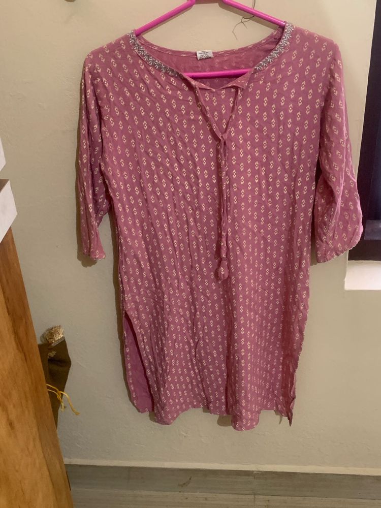 Mauve Tunic with Tie