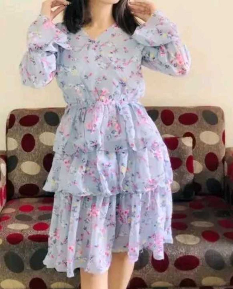 Floral Print Tiered Dress
