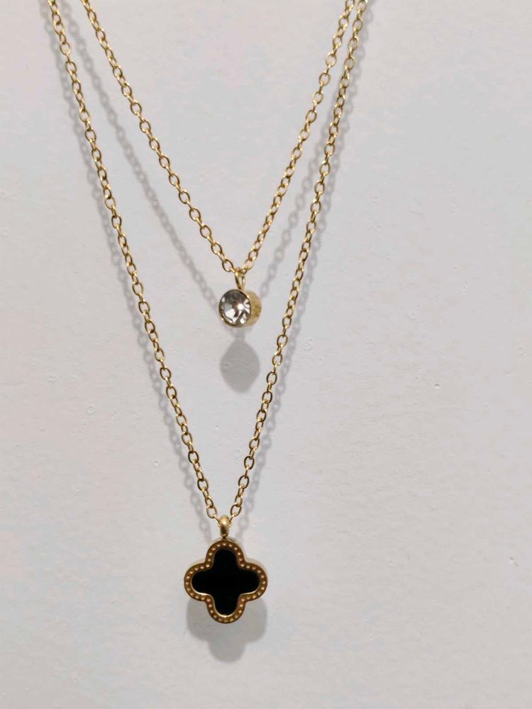 Clover Charm Layered Necklace
