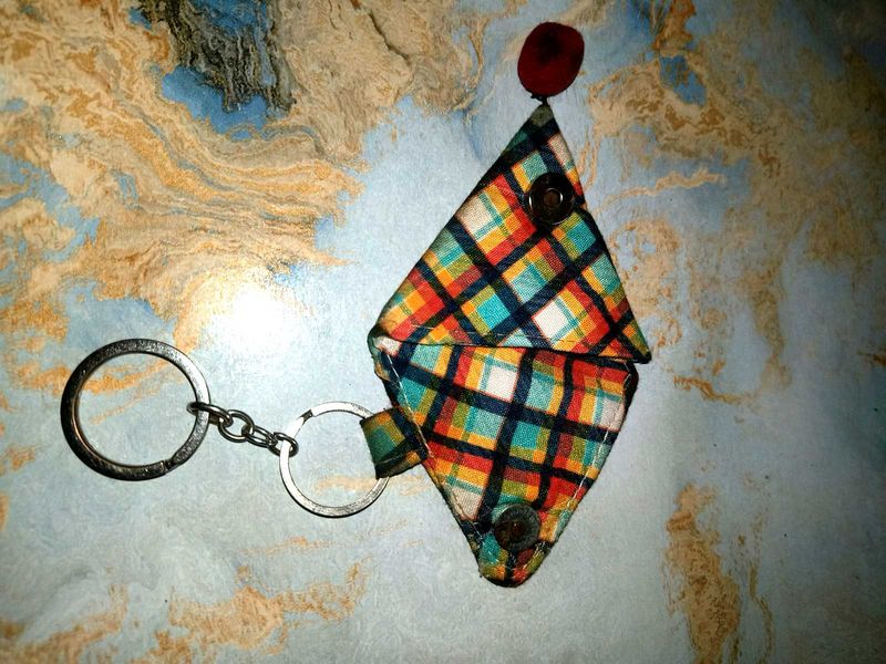 Unique Plaid Pouch Keychain✨