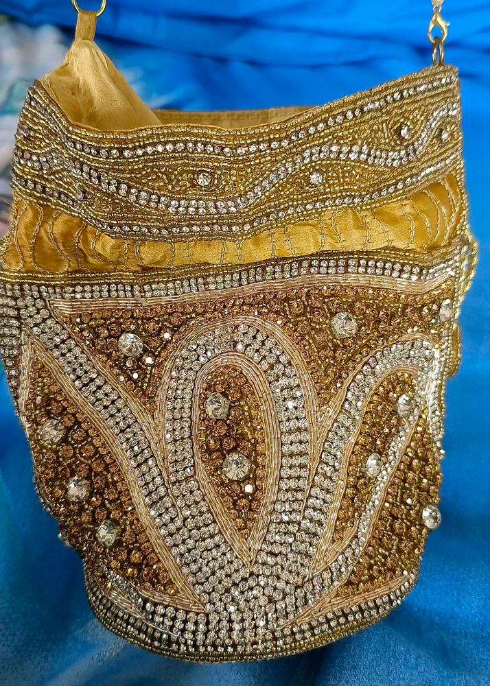 Golden Embellished Potli