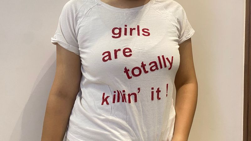 Printed White Tee