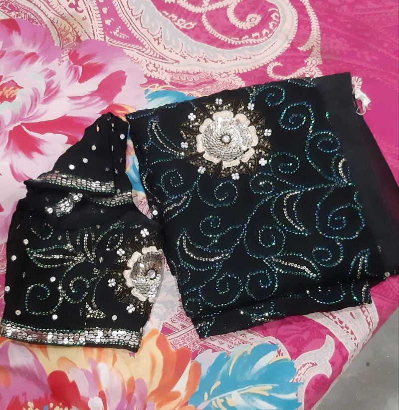 Black Saree For Women 🥰😍