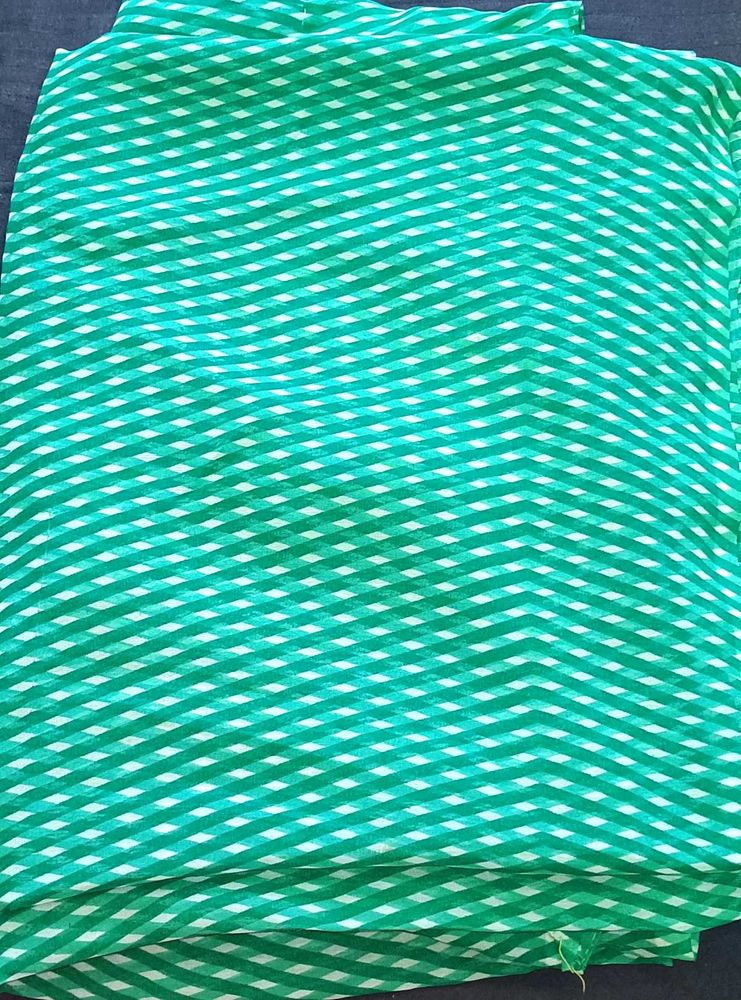 A Green Georgette Saree