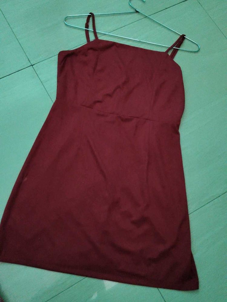 Maroon Mini Dress