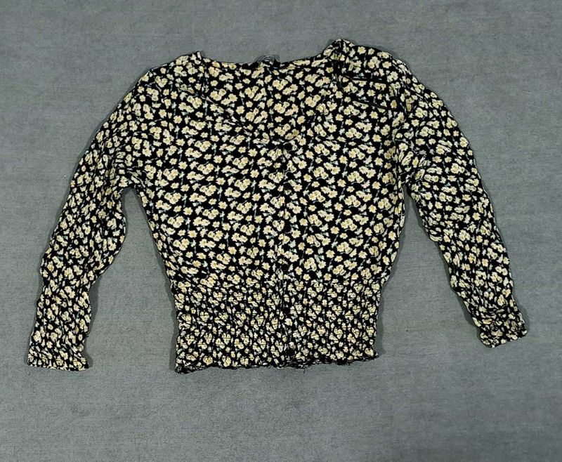 Floral Print Long Sleeve Top