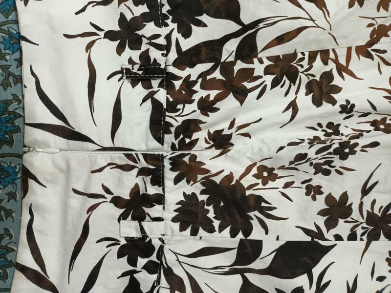 White And Brown Skirt.