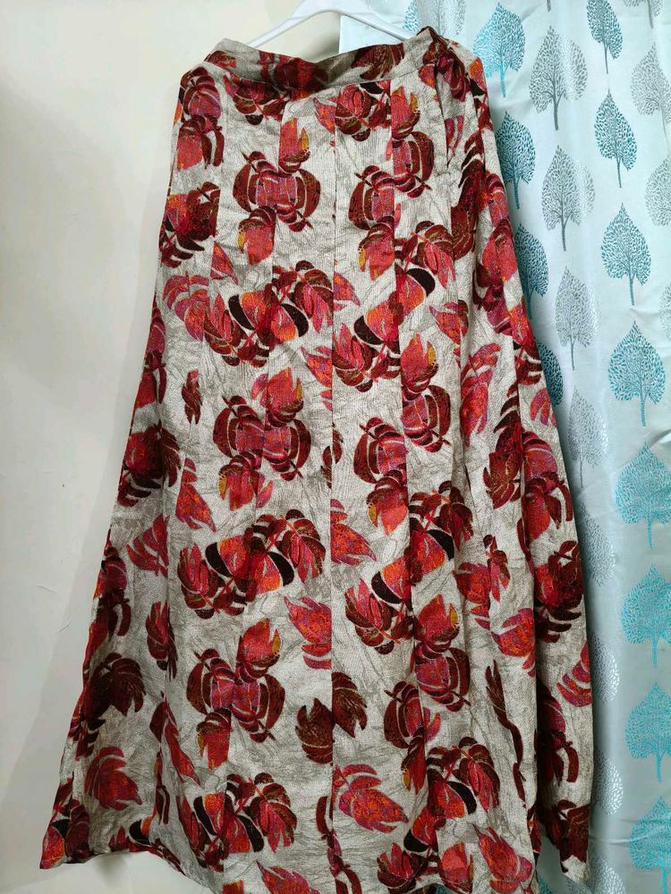 Floral Print Ethnic Skirt