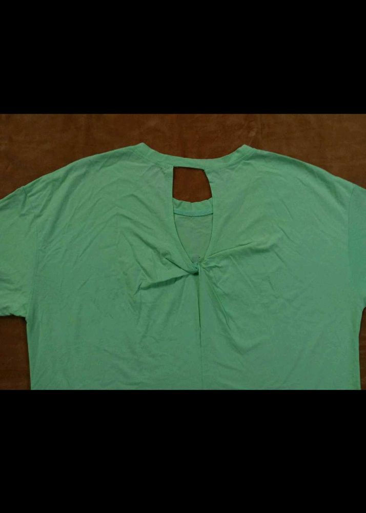 Mint Green Twist-Back Tee
