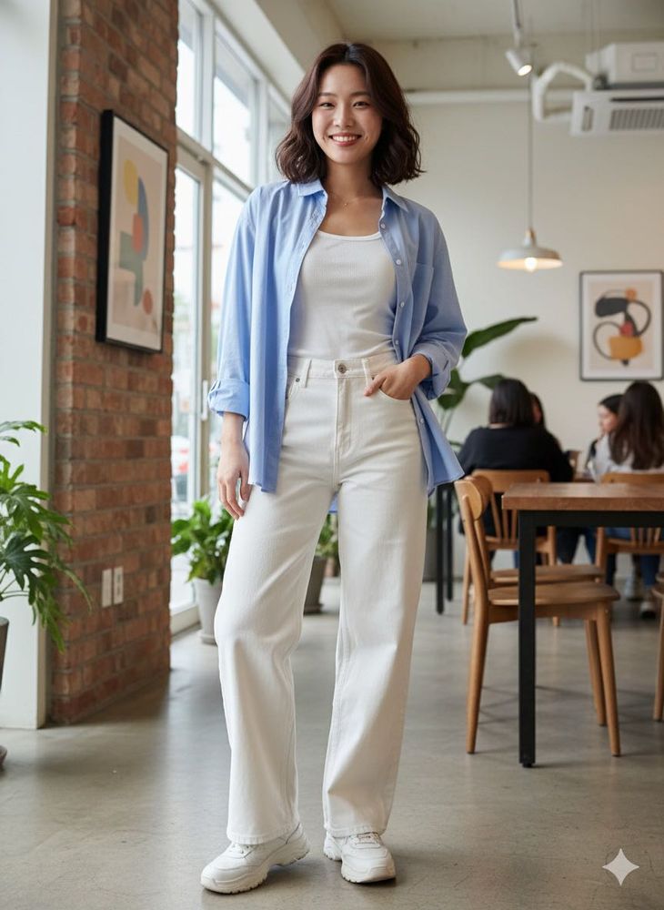 White Wide Leg Jeans