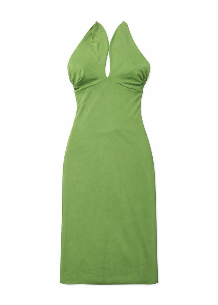 ZARA Green 2 way Midi Dress