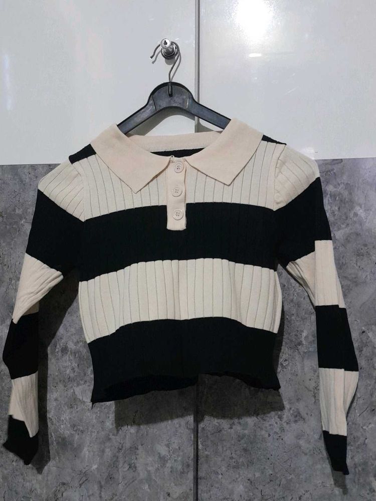 Striped Knit Top
