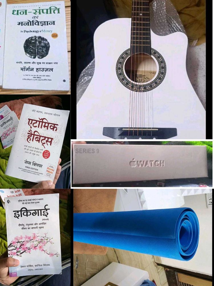 Mixed Items: Guitar, Books, Watch Box &amp; More