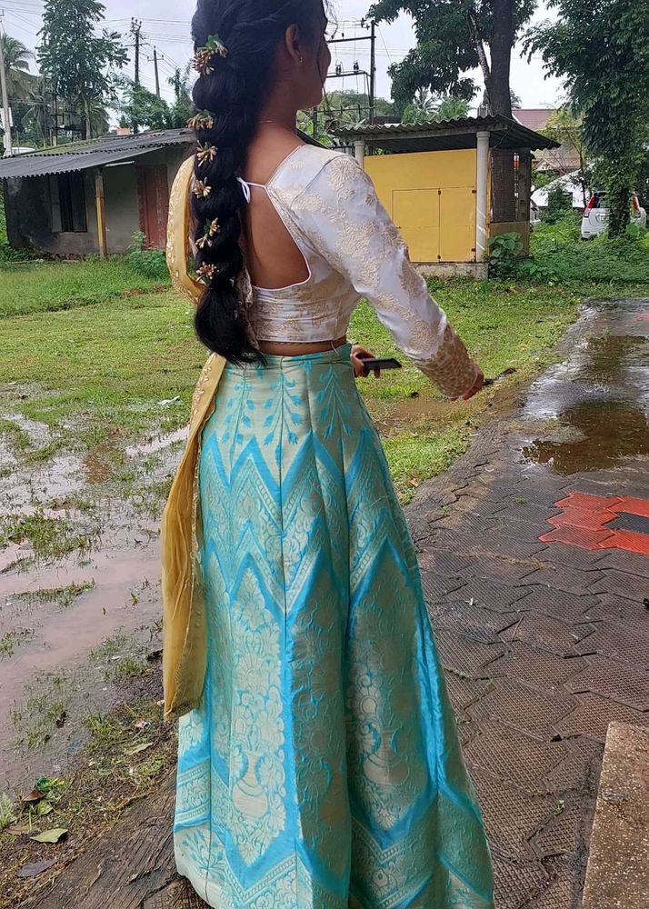 Unique Ethnic Lehenga Set (Without Golden Dupatta)