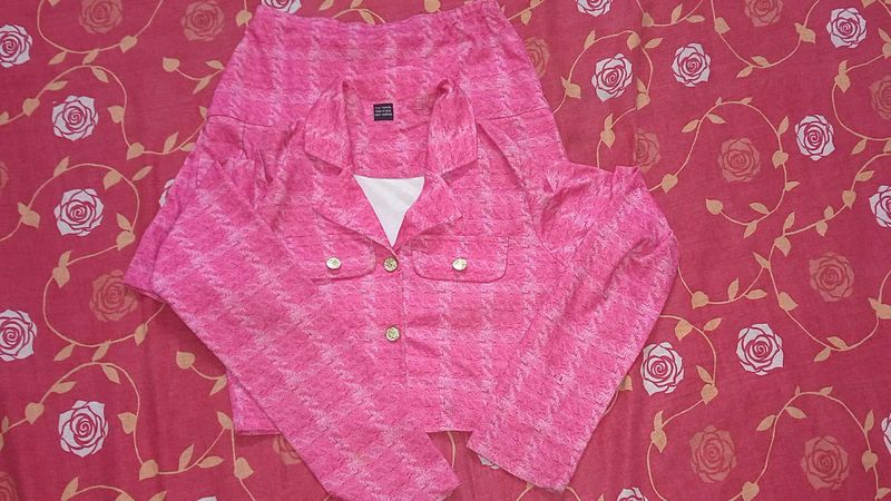 Pink Blazer &amp; skirt Set