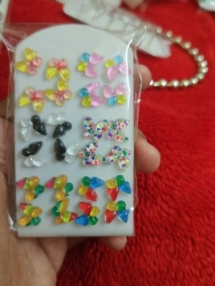 Colorful Butterfly &amp; Flower Earrings