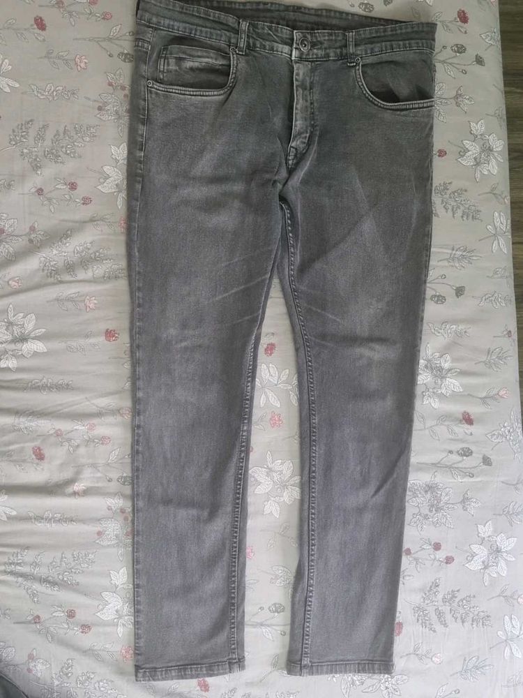 Gray Denim Jeans