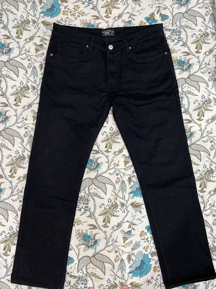 Black Straight Leg Jeans